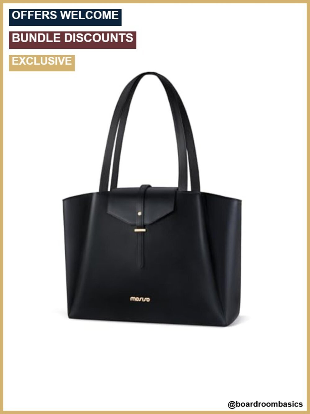 Faux Leather Laptop Tote Bag with Padded Compartment for Women
